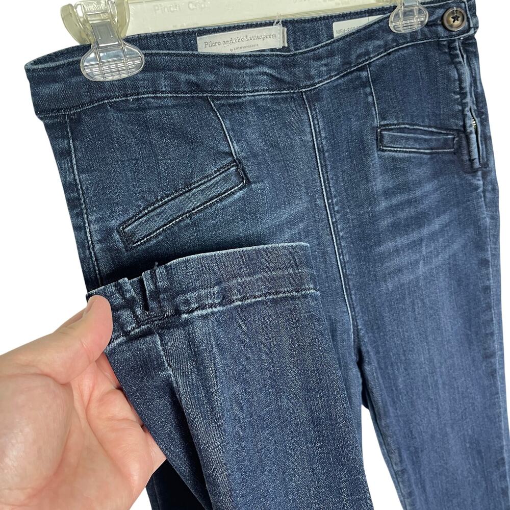 ANTHROPOLOGIE PILCRO Women’s High Rise Dark Wash Denim Jegging size 28 - Picture 5 of 7